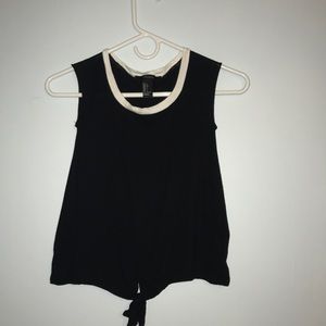 Drop armhole tie front tank